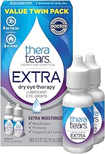 Thera Tears Dry Dry Therapy Therapy Drops Eye برای خشکی چشم ، بطری 0.5 fl Oz ، 2 Count (بسته 1)