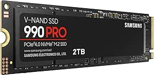 سامسونگ 990 Pro SSD 2TB PCIE 4.0 M.2 2280 هارد دیسک داخلی جامد داخلی ، SEQ. برای محاسبات بالا ، بازی و ایستگاه های کاری سنگین ، MZ-V9P2T0B/AM سرعت حداکثر 7،450 مگابایت در ثانیه را بخوانید
