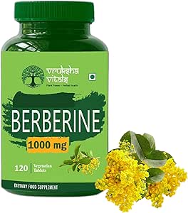 Vruksha Vitals عصاره بربرین 1000 میلی گرم – 120 قرص/کپسول مکمل