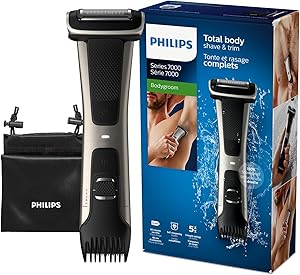 Philips Body Body BG7025/13 | کشش ضد دوش و تریمر بدن | درخشش بدن ، شانه قابل تنظیم 5 طول | 80 دقیقه بی سیم ، محافظت از پوست