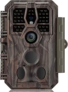 دوربین دنباله Gardepro E5 ، 48MP 1296P ، دوربین بازی با حرکت فوق العاده سریع 0.1s فعال شده ، 100 فوت شب ، فاصله تشخیص 90ft برای پیشاهنگی حیات وحش در فضای باز ، شکار ، کامو