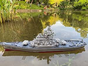 Sowofa Louisiana Class Cruiser RC Warship 24 اینچ فوق العاده طولانی هال RC قایق با شارژ اسباب بازی بچه های ارتش بچه اسباب بازی الکتریکی کشتی حمل و نقل هواپیمایی حمل و نقل کشتی حمل و نقل می تواند راه اندازی کند