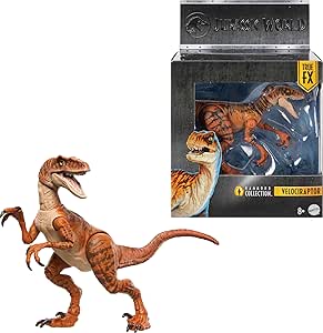 مجموعه Mattel Jurassic World Hammond با شکل اکشن انسان و دایناسور ، ببر Atrociraptor ، طراحی فیلم برتر فیلم چشم شیشه ای و 13 امتیاز مفصل ، JDJ09