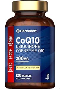 Coenzyme Q10 با دوز بالا 200 میلی گرم | 120 قرص وگان | کپسول نیست | Coenzyme Q10 | توسط هورباخ