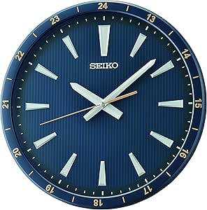 Seiko Decreative Round Blue Plastic Home Decor Decor Decor Decret با حرکت جارو و شماره گیری آبی qxa802l (اندازه: 35 x 4.5 x 35 سانتی متر | وزن: 1050 گرم | رنگ: رنگ: آبی)