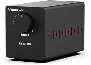 Aiyima A70 تقویت کننده استریو متعادل با PFFB ، TPA3255 2 کانال کلاس D آمپر برای بلندگو قفسه تئاتر خانگی دسک تاپ ، با ورودی های XLR & RCA و ورودی Trigger ، با آداپتور برق DC48V 5A