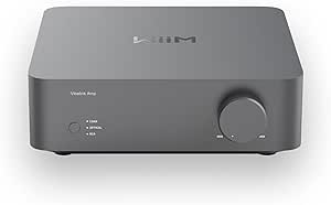 wiim vibelink amp | آمپلی فایر قدرت 100W با Premium ESS 9038 DAC و TI TPA3255 DUAL | سازگار با Wiim Mini ، Wiim Pro و Plus ، Wiim Ultra | ورودی های RCA ، COAX و نوری | فضای خاکستری