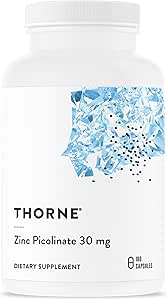 Thorne روی پیکولینات 30 میلی گرم – مکمل روی به خوبی برای رشد و عملکرد ایمنی – 180 کپسول