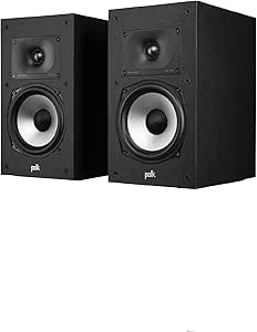 Polk Audio Monitor XT20 بلندگوهای قفسه بلند با وضوح بالا ، عملکرد معتبر Hi-Res ، Dolby Atmos دارای گواهینامه و DTS: X سازگار ، سیاه