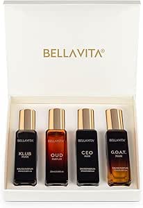 مجموعه هدیه عطر لوکس Bellavita برای مردان | شامل مدیر عامل شرکت ، کلوب ، عود ، بز ، عطرها | مجموعه عطر مردانه و چوبی ، مرکبات و غالب ماندگار | عطر عود برای مردان | عطرهای مجموعه لوکس