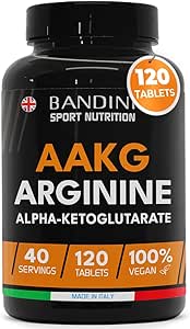 قرص Bandini® AAKG 120 ، L -arginine alpha ketoglutarate ، اسید آمینه آرژنین پرمیم