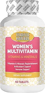 قرص های مولتی ویتامین زنان طبیعی Oladole | پشتیبانی ایمنی ، تقویت انرژی ، مو ، سلامت پوست و ناخن ، پشتیبانی از متابولیسم و ​​محافظت از آنتی اکسیدان | مواد مغذی ضروری روزانه | غیر GMO