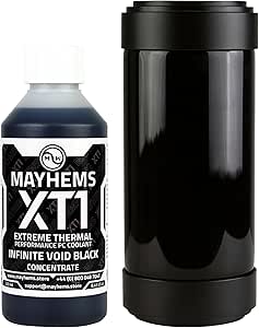Mayhems – Coolant PC کنسانتره XT1 – مایع خنک کننده آب رایانه – خنک کننده مایع ، سری عملکرد حرارتی ، 250 میلی لیتر ، بی نهایت خلاء سیاه