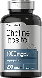 مکمل اینوزیتول بدون گلوتن Horbäach کولین – 1000mg (200 کپسول)