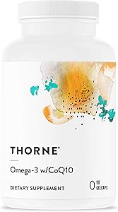 Thorne Omega -3 با CoQ10 – اسیدهای چرب امگا 3 با COQ10 – EPA و DHA – 90 ژلکپس