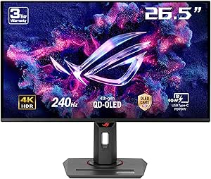 ASUS ROG Strix XG27UCDMG مانیتور بازی: 27 اینچی (26.5 اینچی قابل مشاهده) پانل 4K ، 240Hz ، 0.03ms (GTG) ، ضد فلیکر 2.0 ، Heatsink سفارشی ، سازگار با G-Sync-سیاه
