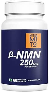NMN 250 توسط NUTRAMITO 60 Veg Capsules | NAD+ را تقویت می کند | ایمنی کلی | آنتی اکسیدان | قدرت و انرژی عضلانی | فوق العاده خالص (60 کپسول گیاهی بتا-NMN | 250 میلی گرم در هر کپسول)