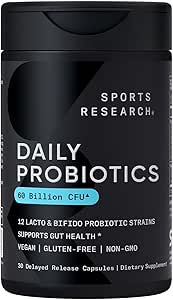 پروبیوتیک روزانه با پری بیوتیک برای زنان و مردان | ترکیب پروبیوتیک با 60 میلیارد CFU در انقضا، تایید شده غیر GMO و گواهی گیاهخواری (30 کلاه گیاهی با انتشار تاخیری)