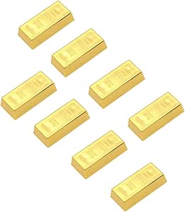 Ipetboom 8 عدد شبیه سازی شمش طلا تقلبی شمش طلا آجر مصنوعی طلا گنجینه آجر طلایی فعالیت پایه هدیه تازه