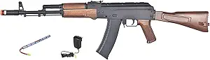 ولز D74 پلاستیک AK47 تفنگ تمام اتوماتیک برقی Airsoft رنگ مشکی و چوبی