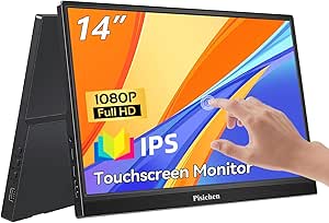 مانیتور گیمینگ NA 14 اینچی HDMI IPS FHD 1920 x 1080 لمسی با HDMI TypeC، مانیتور خارجی بسیار باریک برای لپ تاپ PS4 PS3 PC Xbox