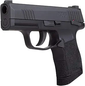 Sig Sauer P365 4.5mm Steel BB Cal. تپانچه بادی نیمه اتوماتیک مجهز به CO2 – مجله BB 20 و مناظر ثابت سه نقطه با دید بالا سبز گنجانده شده است