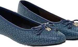 کفش فلورا بلا از Shoexpress BS434-240038 چاپ مونوگرام زنانه بالرین با جزئیات پاپیون