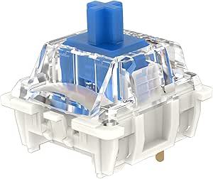 صفحه کلید GATERON G Blue Pro 3.0 Pre-lubed 60gf 5pin Clicky RGB Light for MX Gaming Mechanical Keyboard (110 عدد، آبی)