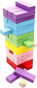 ECVV TUMBLING TOWER WEDEN COLORFUL بازی های خانوادگی و اسباب بازی آموزشی کودکان ، LC-CGBB-48P