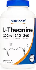 Nutricost L-Theanine 200mg، 240 کپسول – دو برابر استحکام
