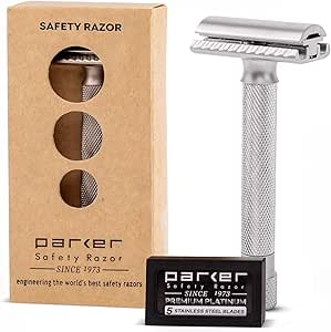 پارکر ایمنی Razor Variant قابل تنظیم Double Edge و 5 تیغه Premium – (Satin Chrome)