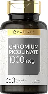 Carlyle Ultra Chromium Picolinate 1000mcg | 360 تبلت | گیاهخواری، غیر GMO، بدون گلوتن