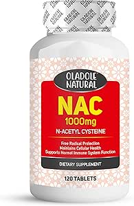 قرص اولادول طبیعی N-استیل سیستئین (NAC) 1000 میلی گرم – 120 قرص | از عملکرد سیستم ایمنی پشتیبانی می کند، سلامت سلولی را حفظ می کند، به سم زدایی کمک می کند | فعالیت آنتی اکسیدانی را تقویت می کند و سلامت تنفسی را افزایش می دهد