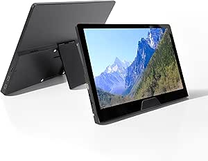 مانیتور قابل حمل 11.6 اینچی 2.5K LICAEVEY، صفحه نمایش لمسی 120 هرتز FHD، نمایشگر خارجی USB-C و HDMI با پایه داخلی و بلندگوهای دوگانه برای لپ تاپ، رایانه شخصی، بازی