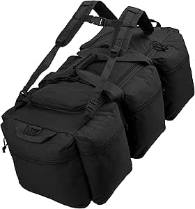 Backferry Bare Travel Travel Duffel Bag Army سبک تاکتیکی و تجهیزات ورزشی با کوله پشتی مردان به سبک ارتش/ارتش تسمه های شانه مردانه 100L ، سیاه ، L ، کلاسیک