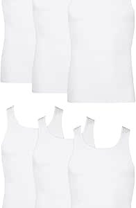 پیراهن مردانه راحت بدون آستین و بدون برچسب (بسته 6 عددی)