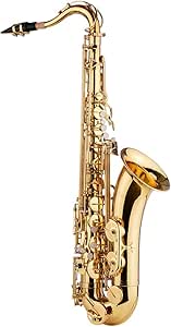 ساکسیفون ساکسیفون Morelian Bb Tenor با بدنه برنجی با سطح طلایی بادی چوبی با کیف حمل دستکش تمیزکننده پارچه برس بند ساکس گردن