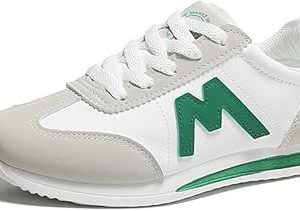 کفشهای ورزشی دویدن دانشجویی با کف صاف چرم تنفسی کفشهای ورزشی گاه به گاه بدون لغزش زنانه کفشهای راحتی مد روز