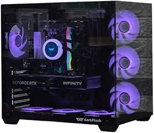 کامپیوتر گیمینگ با کارایی بالا 32 گیگابایت رم DDR5 | پردازنده AMD Ryzen 7 7800X3D | گرافیک NVIDIA RTX 5070 12GB | 1 ترابایت NVMe SSD | سیستم خنک کننده مایع | دسکتاپ گیمینگ ویندوز 11 پرو