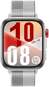 ساعت هوشمند HUAWEI WATCH FIT4، صفحه نمایش 1.82 اینچی، بیش از 100 حالت ورزشی، ردیاب تناسب اندام و خواب، نمایشگر ضربان قلب، دستیار سلامت احساسی، عمر باتری تا 10 روز، iOS و اندروید، خاکستری