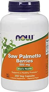 NOW Foods Saw Palmetto – 250 کلاه، 550 میلی گرم