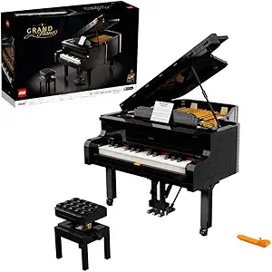 ست ساختمان مدل LEGO Ideas Grand Piano 21323 برای بزرگسالان، کیت دکور خانه کلکسیونی، هدیه برای دوستداران موسیقی با عملکرد موتور و قدرت