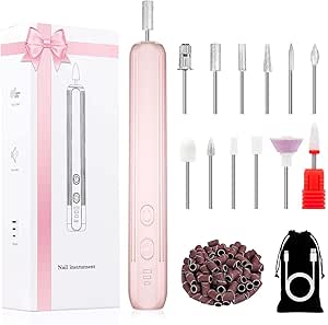 دریل برقی ناخن، کیت پدیکور حرفه ای مانیکور، ست سوهان ناخن برقی شارژی، ابزار پدیکور قابل شارژ برای پا، دریل ناخن مراقبت از پا 3 سرعته، 100 نوار سنباده