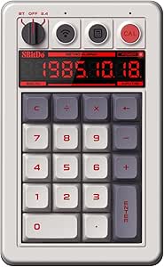 8BitDo Retro 18 Mechanical Numpad، پشتیبانی از حالت ماشین حساب، بلوتوث/2.4G/Wired Numpad برای ویندوز و اندروید – نسخه N