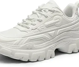 DREAM Pairs کفشهای کتانی زنانه چاق و مد روز کفشهای کتانی راحت با توری پررنگ.