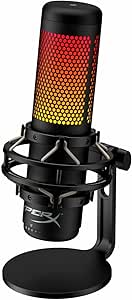 میکروفون کندانسور USB HyperX QuadCast S RGB برای رایانه شخصی، PS4 و Mac، پایه شوک ضد لرزش، چهار الگوی قطبی، فیلتر پاپ، کنترل به دست آوردن، بازی، پخش جریانی، پادکست (تجدید شده)