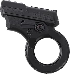 Dpofirs Fidget Gun Slider، Ratchet Finger Fidget، Fingert Toy Gun بزرگسالان فیجتی اضطراب مبتلایان تسکین استرس اسباب بازی هدیه عید پاک (مشکی)