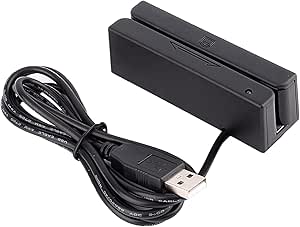 کارت خوان TERRIFI، کارت خوان نوار مغناطیسی Msr90 USB 3 Tracks سیستم کارت اعتباری POS صندوقدار Mini Mag Speed ​​Reader Swiper، کارت خوان عملی