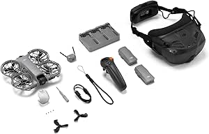 DJI Neo 2 Motion Fly بیشتر ترکیبی با RC Motion 3 و عینک N3، انتقال پایدار با فرستنده گیرنده دیجیتال، هواپیمای بدون سرنشین 4K برای مبتدیان، FPV Flying، 3 باتری – نسخه امارات متحده عربی با پشتیبانی گارانتی رسمی