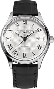 ساعت آنالوگ کلاسیک Frederique Constant FC-303MC5B6 با بند چرمی مردانه، نقره ای/مشکی
